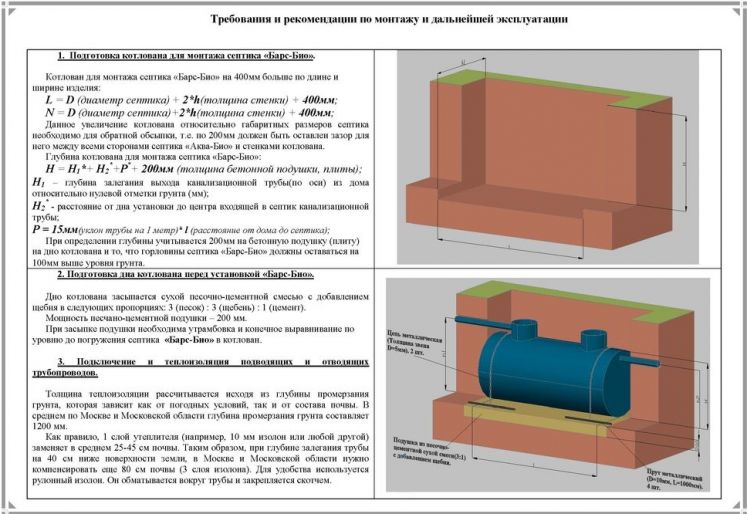 Схема монтажа Барс Био 13